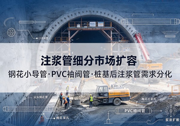 坪山注浆管细分市场扩容，隧道钢花小导管、PVC 袖阀管、桩基后注浆管需求分化